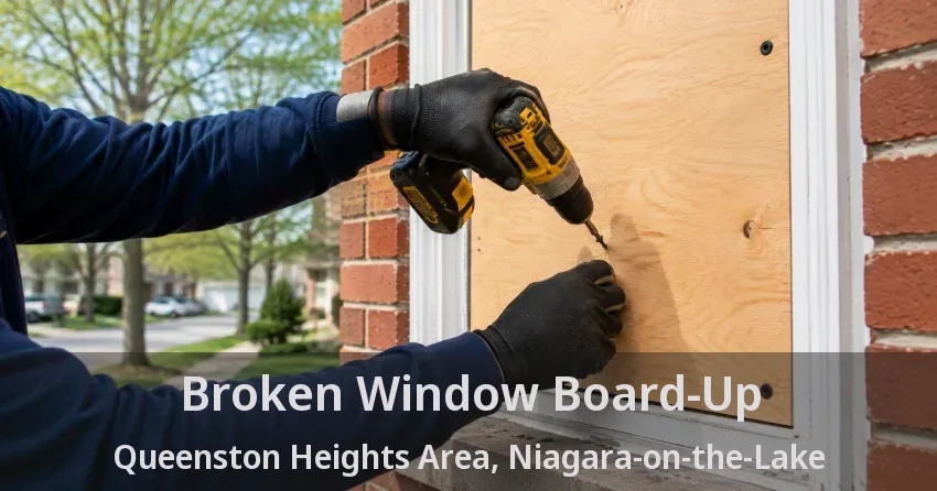 Broken Window Board-Up Queenston Heights Area, Niagara-on-the-Lake - ON