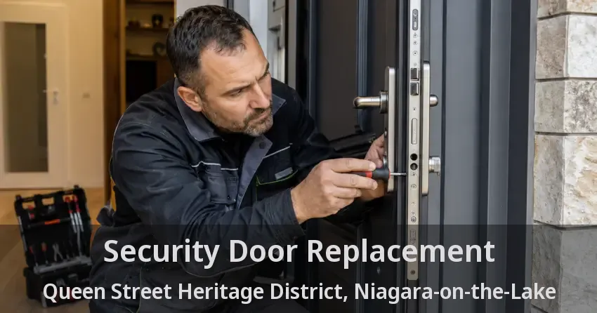 Security Door Replacement Queen Street Heritage District, Niagara-on-the-Lake - ON