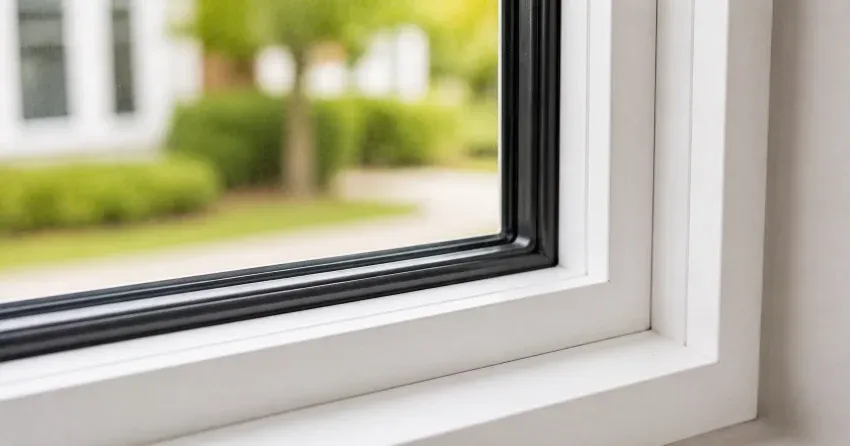 technician repairing window and door hardware in Queen Street Heritage District, Niagara-on-the-Lake home
