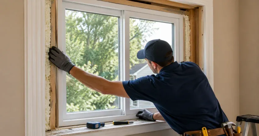 close-up of Low-E glass coating on an insulated window Glendale, Niagara-on-the-Lake